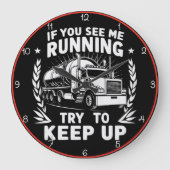 Lkw laufen: Behalt auf Große Wanduhr (Vorderseite)