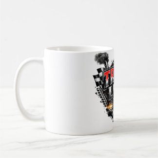 LKW Leben Grunge Abgenutzt Chrom Rot LKW Mütze Kaffeetasse