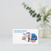 LKW-Lieferdienste | PaketTreiber Visitenkarte (Stehend Vorderseite)
