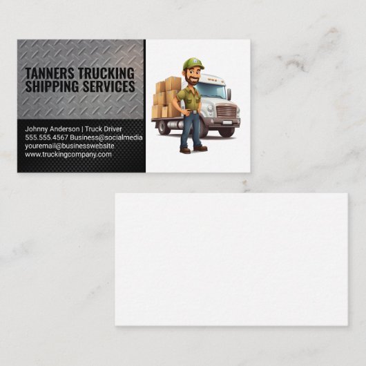 LKW-Lieferfahrer Visitenkarte (Vorne/Hinten)
