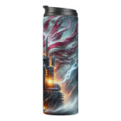 LKW-Lightning und amerikanische Flagge Thermosbecher (Nach rechts gedreht)