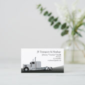 LKW-LKW Black Business Card Visitenkarte (Stehend Vorderseite)