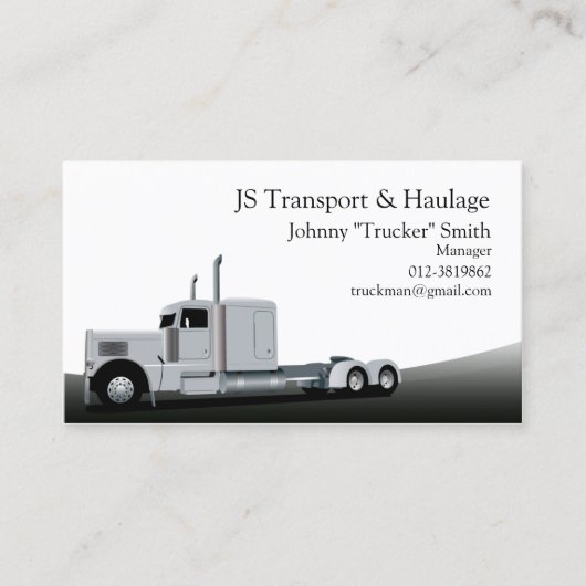 LKW-LKW Black Business Card Visitenkarte (Vorderseite)