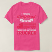 LKW-LKW-Fahrer-Freundin T-Shirt (Design vorne)