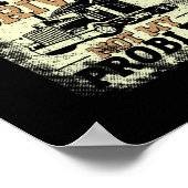 LKW-LKW-Fahrer Vintager Retro müde Poster (Ecke)