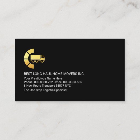 LKW-LKW-Fahrer Visitenkarte (Rückseite)