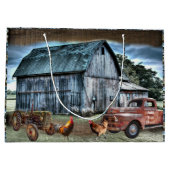 LKW-LKW-Henne Große Geschenktüte (Rückseite)