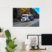 LKW LKW LKW Landstraße Kunst Poster (Heimbüro)