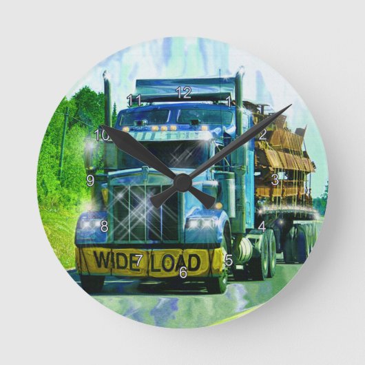 LKW-LKW-LKW-Mauerwerk Runde Wanduhr (Vorderseite)
