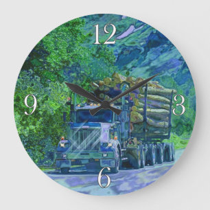 LKW-LKW-Lumbermauer Große Wanduhr