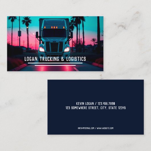 LKW-Logistik Visitenkarte (Vorne/Hinten)
