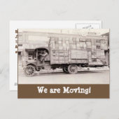 LKW lustig Vintager Adresswechsel Ankündigungspostkarte (Vorne/Hinten)