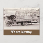 LKW lustig Vintager Adresswechsel Ankündigungspostkarte (Vorderseite)