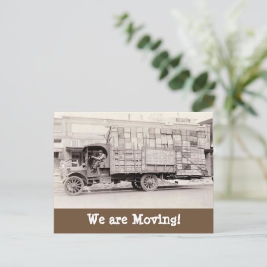 LKW lustig Vintager Adresswechsel Ankündigungspostkarte (Stehend Vorderseite)