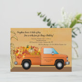 LKW mit Blätter Einladung fallen (Stehend Vorderseite)