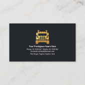 Lkw mit Minimalistischer Goldlinie Visitenkarte (Rückseite)