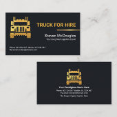 Lkw mit Minimalistischer Goldlinie Visitenkarte (Vorne/Hinten)