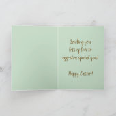 LKW mit sonnigen Eiern und Blume zu Ostern Karte (Innenseite)