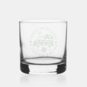 LKW mit Uhren St. Patricks Day Whiskyglas (Rückseite)