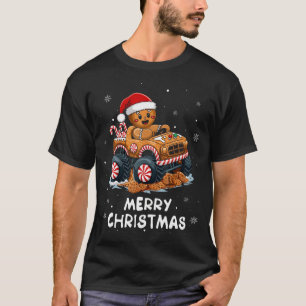 LKW-Monster Lebkuchenmann Lustiges Frohe Weihnacht T-Shirt