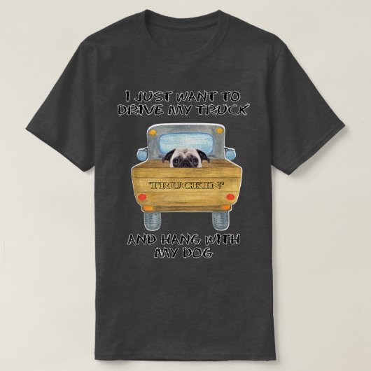 Lkw-Mops T-Shirt (Design vorne)