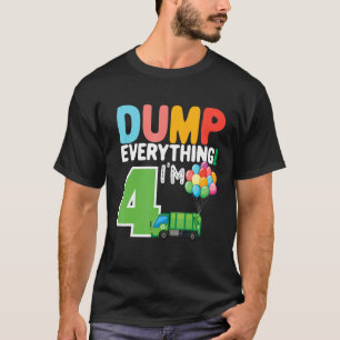 LKW Müll Geburtstag 4 Jahre alter LKW Müll Bi T-Shirt