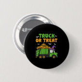 LKW oder Leckerei Funny Pumpkin Garbage Truck Hall Button (Vorne & Hinten)