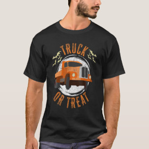 LKW- oder Leckerei-Halloween-LKW-Fahrerteil T-Shirt