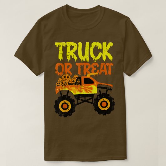Lkw oder Leckerei Pumpkins Kleinkind Boys Hallowee T-Shirt (Design vorne)