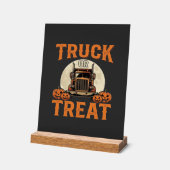LKW oder Süßigkeiten Halloween Sattelzug Design_1 Acrylschild (Winkel)