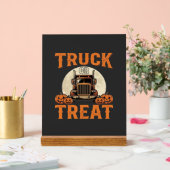 LKW oder Süßigkeiten Halloween Sattelzug Design_1 Acrylschild (Hochzeit)