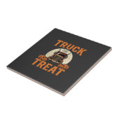 LKW oder Süßigkeiten Halloween Sattelzug Design_1 Fliese (Seite)