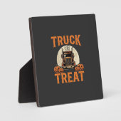 LKW oder Süßigkeiten Halloween Sattelzug Design_1 Fotoplatte (Vorderseite)