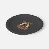 LKW oder Süßigkeiten Halloween Sattelzug Design_1 Pappteller (Schrägansicht)