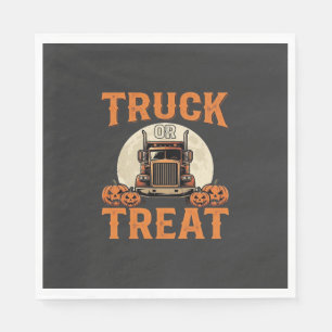 LKW oder Süßigkeiten Halloween Sattelzug Design_1 Serviette