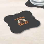 LKW oder Süßigkeiten Halloween Sattelzug Design_1 Untersetzer (angewinkelt)