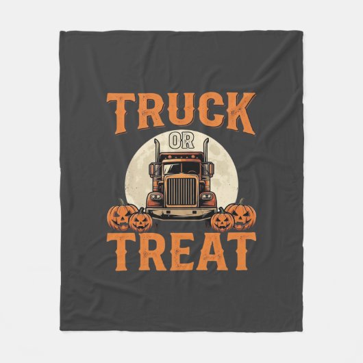 LKW oder Süßigkeiten Halloween-Semi-LKW-Design_1 Fleecedecke (Vorderseite)