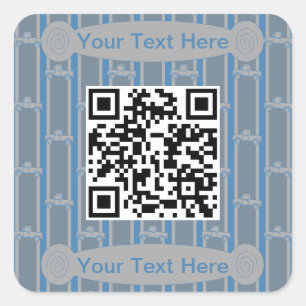 Lkw QR-Code: Spaß und Fantasie Quadratischer Aufkleber