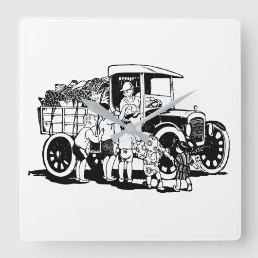 LKW QUADRATISCHE WANDUHR (Vorderseite)