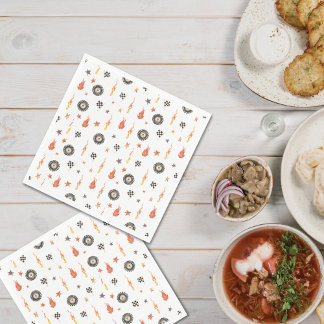 LKW Racing Schachbretts Moderne Wasserfarbe Weiß Serviette