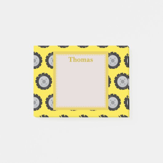 Lkw-Räder Post-it Klebezettel (Vorderseite)