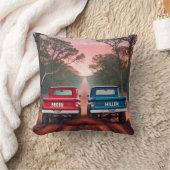 LKW-Rennlauf auf dem Monogramm für die direkte Str Kissen (Decke)