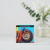 LKW-Reparaturmechanismus und Hilfe auf der Straße Quadratische Visitenkarte (Stehend Vorderseite)