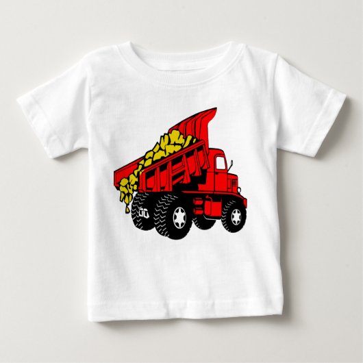 LKW rot | Jungs Baby T-shirt (Vorderseite)