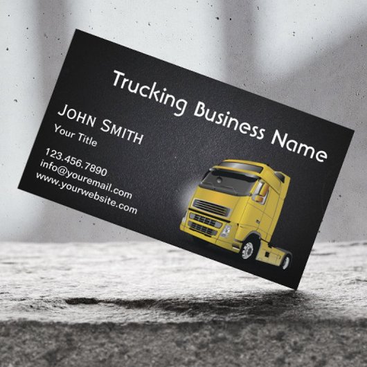 LKW Schleppen Berufliches dunkles Leder Visitenkarte