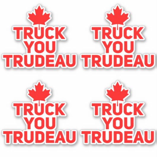 LKW Sie Trudeau Trucker Anti Justin Trudeau Aufkleber (Vorderseite)