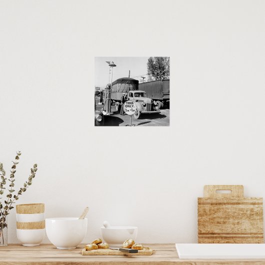 Lkw-Stopp der 40er Jahre Poster (Küche)