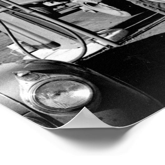 Lkw-Stopp der 40er Jahre Poster (Ecke)