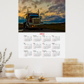 LKW-Stopp-Sky-Kalender 2014 Poster (Küche)