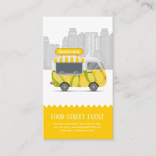 LKW-Straße Zuckermais Visitenkarte (Vorderseite)